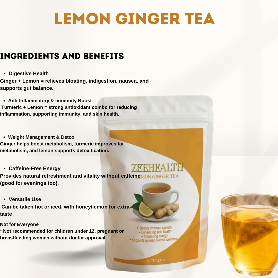 Ginger Tea (Lemon , Ginger and Turmeric) - Image 3